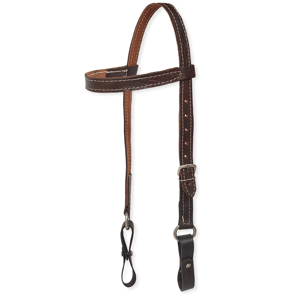 Cabeçada em couro legitimo simples tradicional para passeio cavalgada com cavalo equino cabeceira