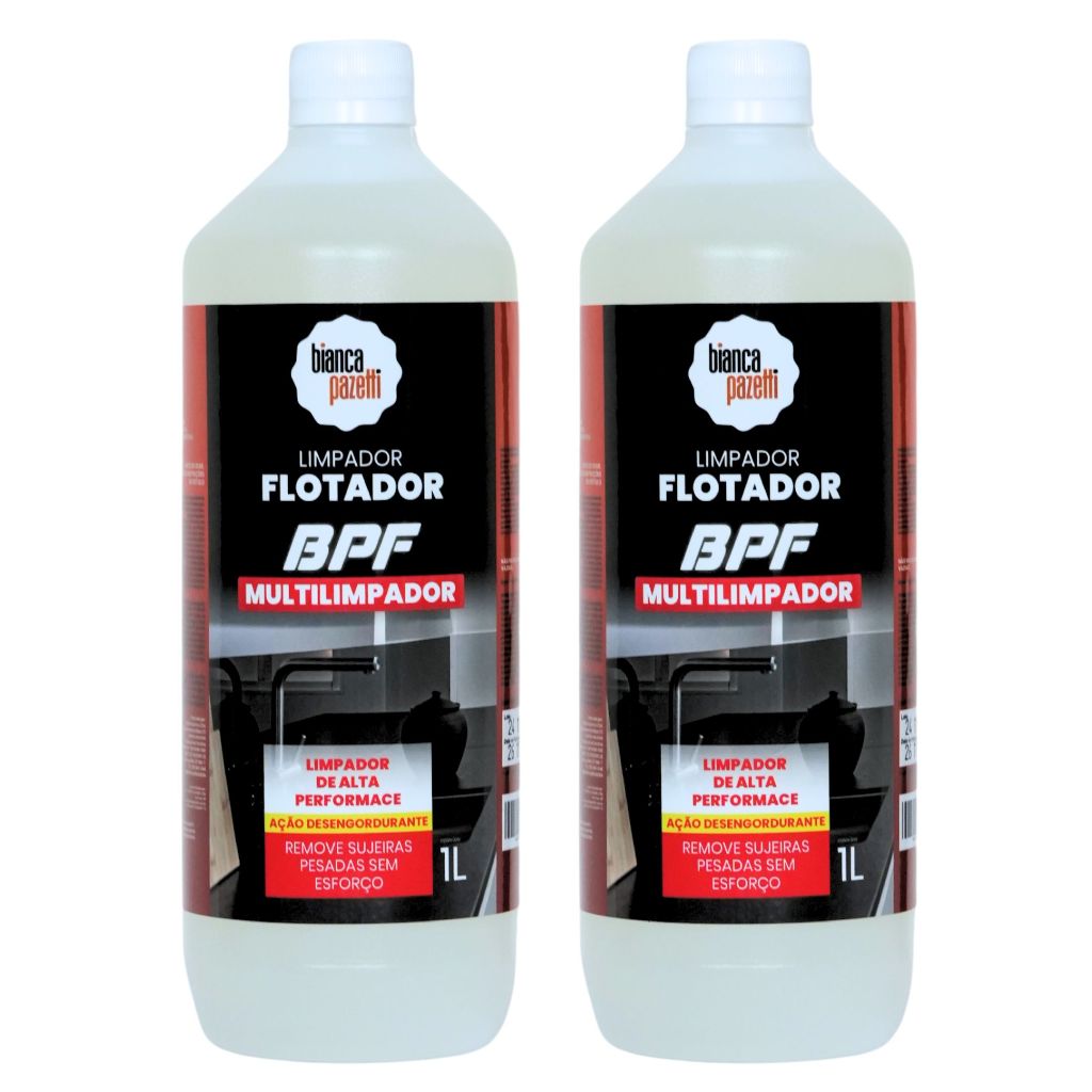 Kit 2 BPF Flotador Multiuso Concentrado 1L Limpa Qualquer Tipo de Superfície Concentrado