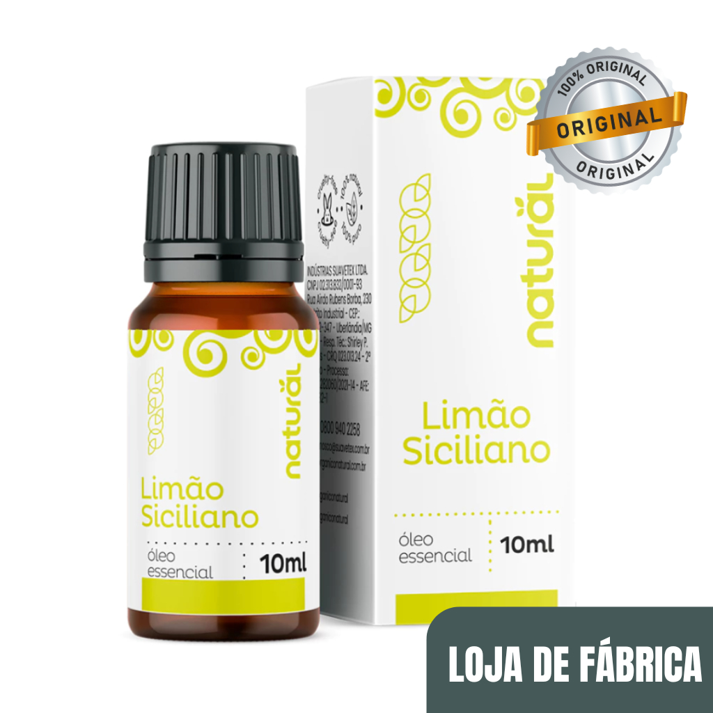 Óleo Essencial de Limão Siciliano 10mL Óleo Essencial Orgânico Natural