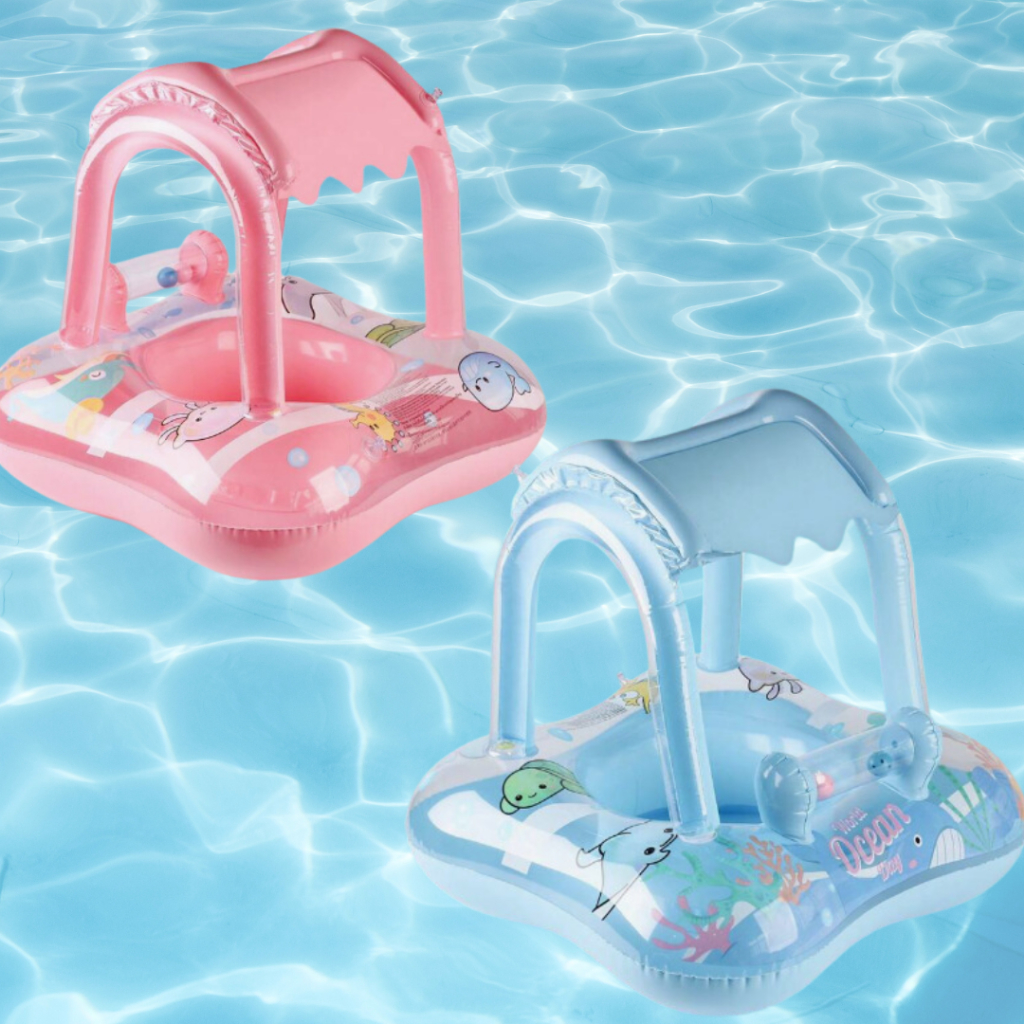 Boia bote fralda bebê com cobertura infantil e proteção Essencial para Festa na Piscina, Banho de Sol