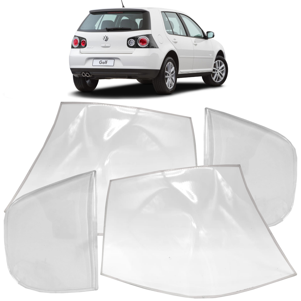 Lente Lanterna Traseira Golf 2007 2008 2009 2010 2011 2012 2013 - Kit Completo Com Cola
