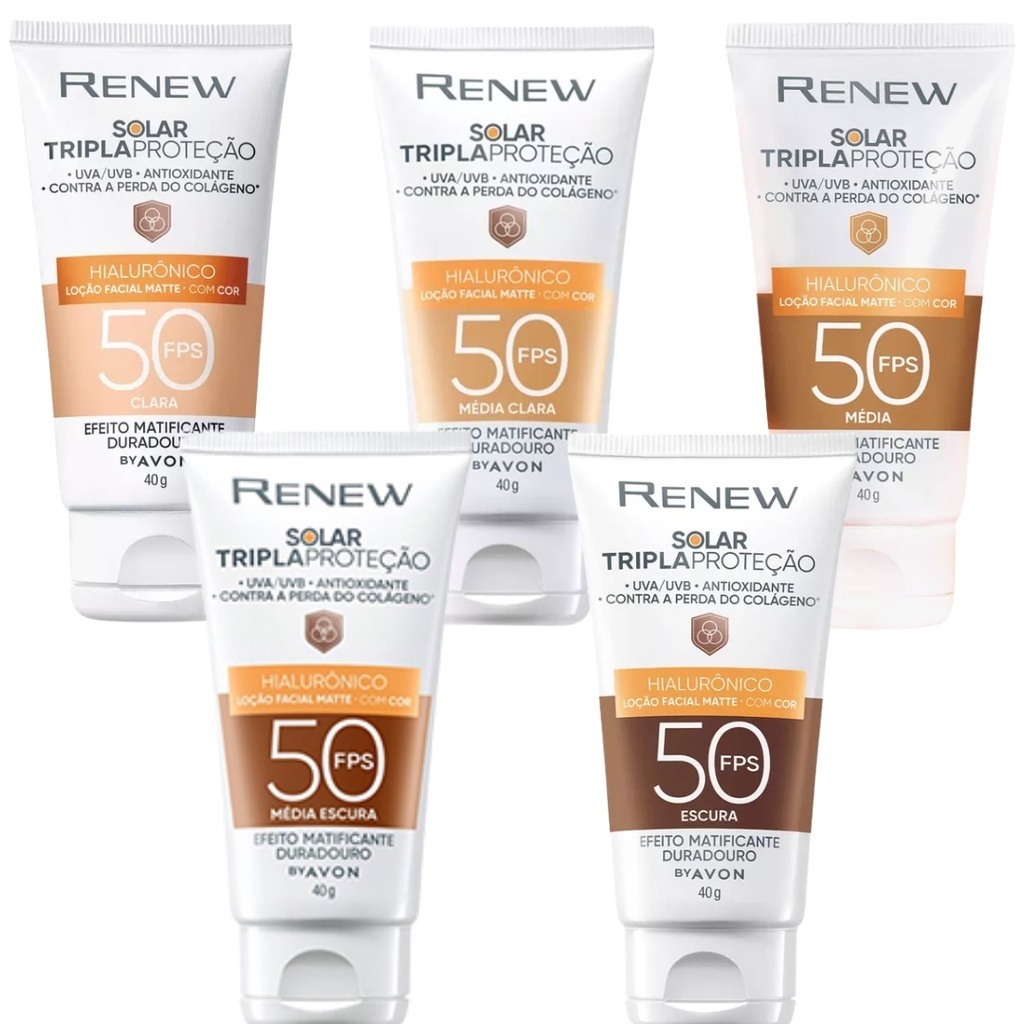 Renew protetor solar fps50, fps70 40g, Tripla ação - COM COR em Oferta na Shopee