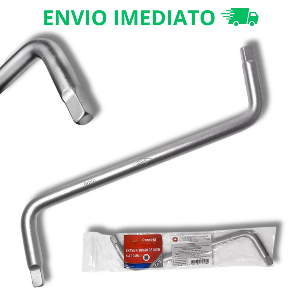 Chave Para Bujão 8x10mm Quadrado Óleo Renault E Peugeot Cr-m
