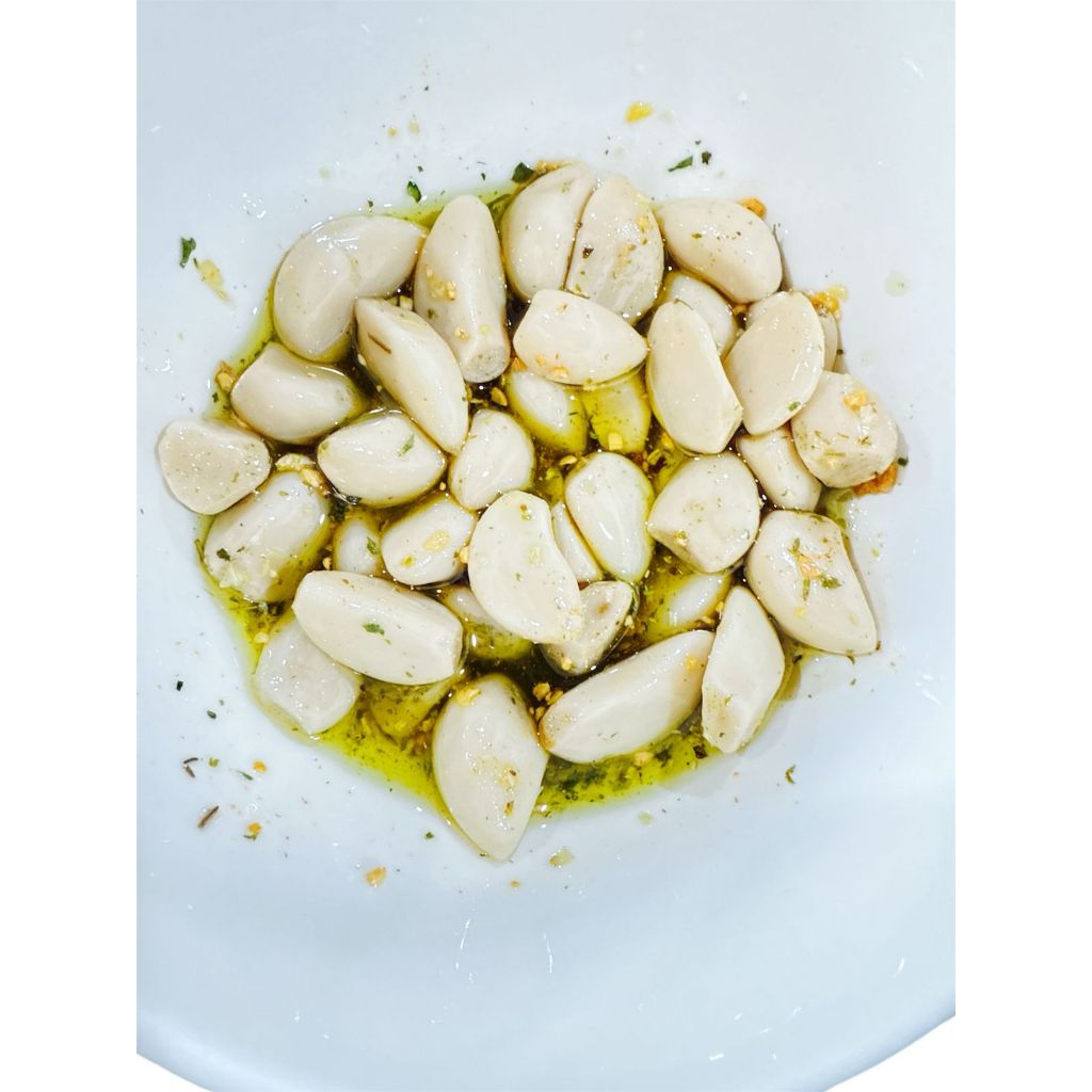 Alho Italiano Em Conserva Temperado (AZEITE E CHIMICHURRI) em Oferta na Shopee