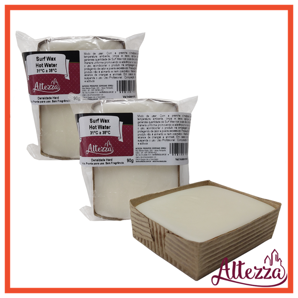 Kit 2 Parafinas Surf Wax Hard Altezza 90g Água Quente a Melhor do Mercado Para Prancha de Surf Hot Water