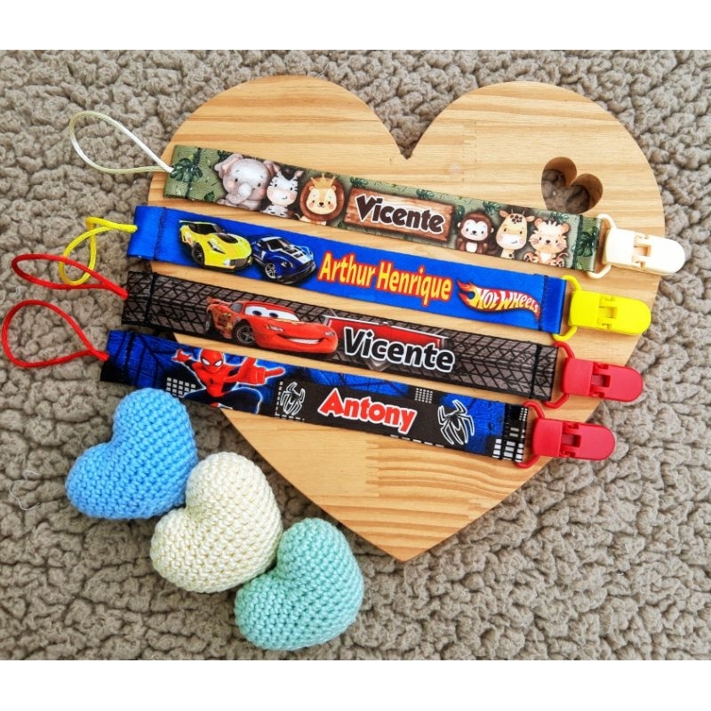 Prendedor de chupeta menino / Susi Baby