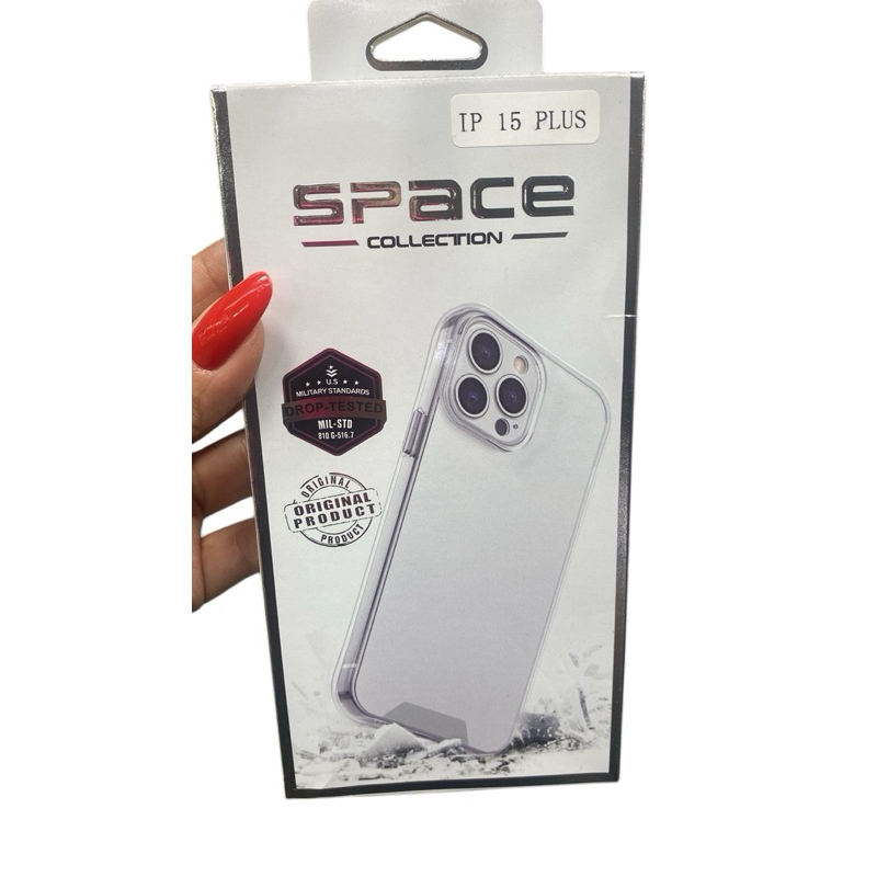 kit com 10 CAPAs SPACE TRANSPARENTE PARA IPHONE 15 PLUS
