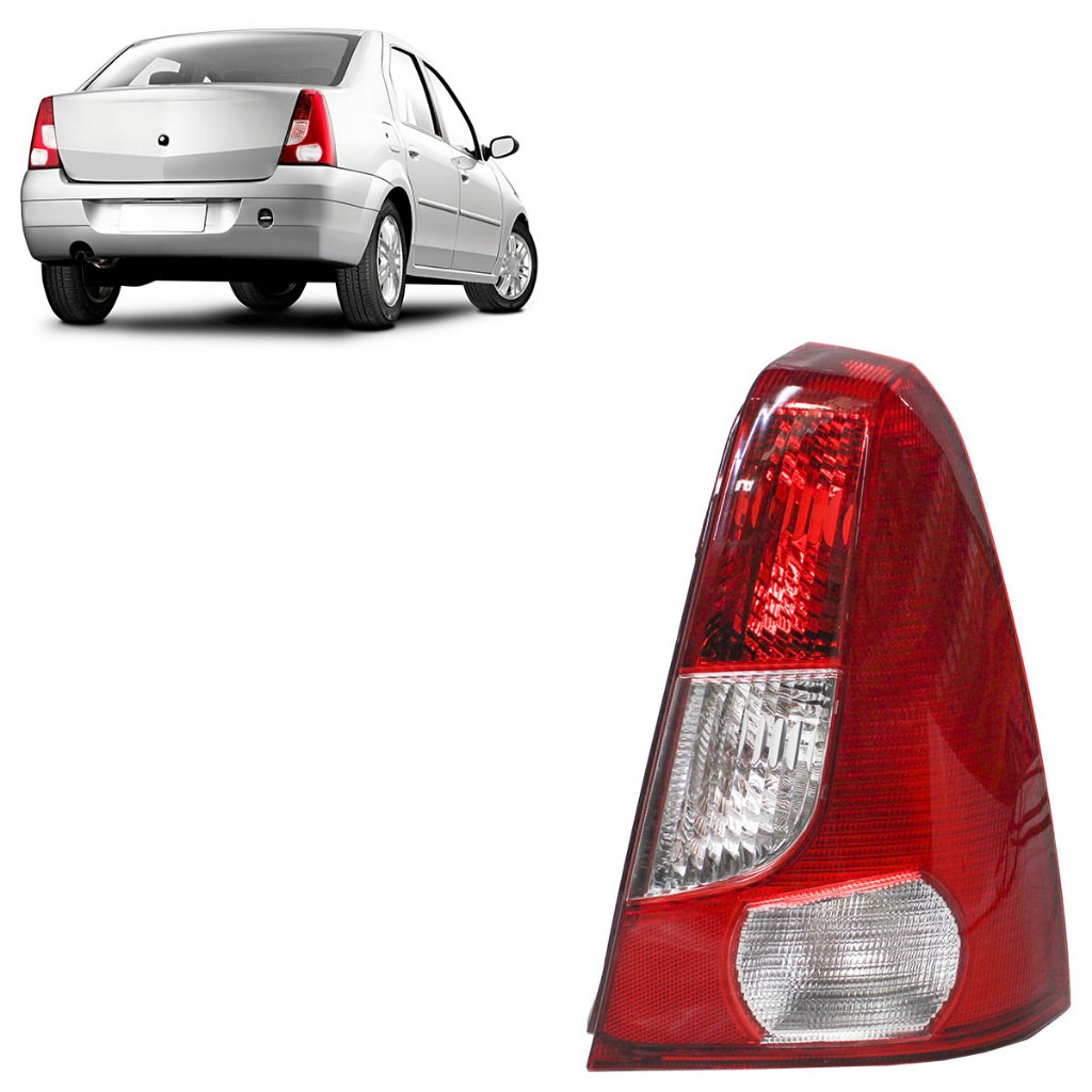 Lanterna Traseira Logan 2007 2008 2009 2010 Bicolor - Spare Parts and Accessories for Vehicles