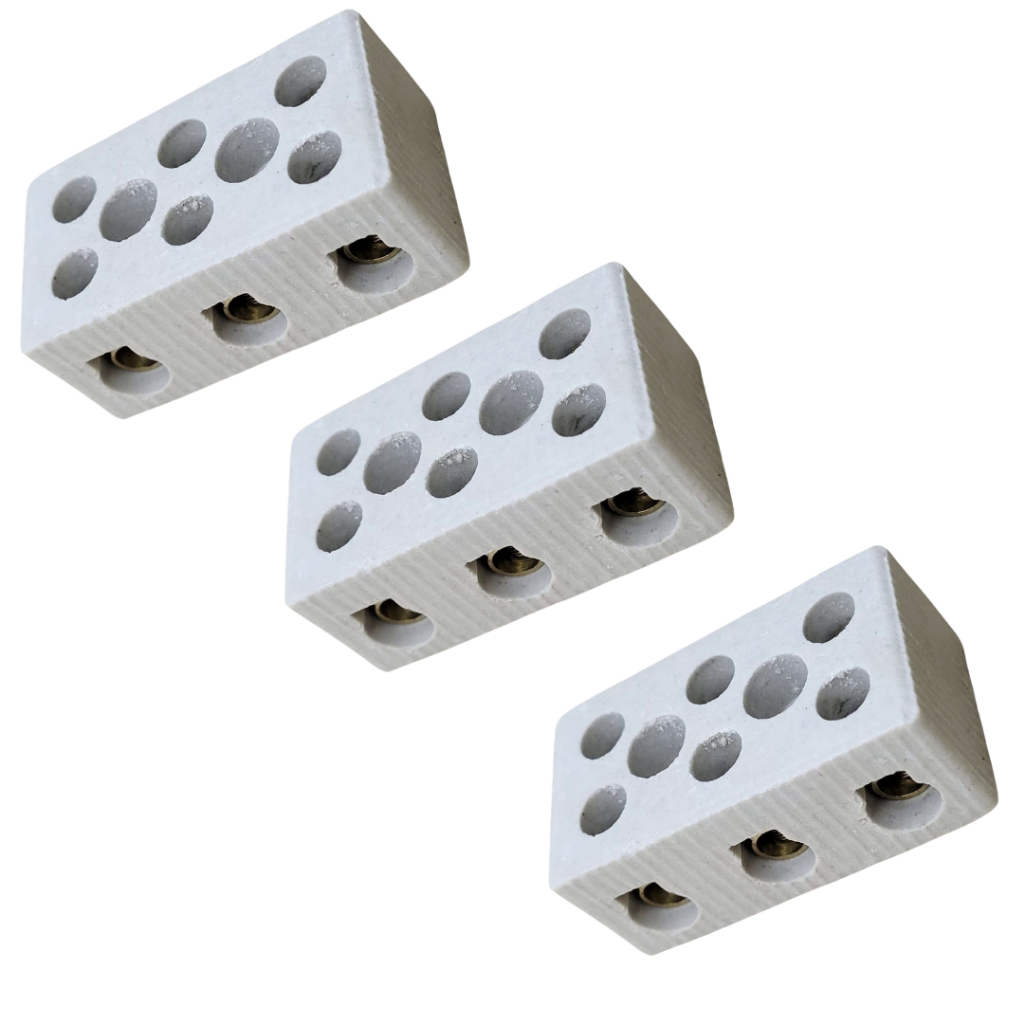 Kit 3 Conector Chuveiro Cerâmica/porcelana 3 Polos 16mm