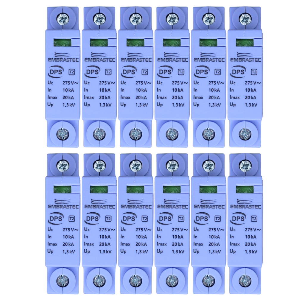Kit Com 12 DPS Dispositivo Protetor de Surto Embrastec 275v/20ka em Oferta na Shopee