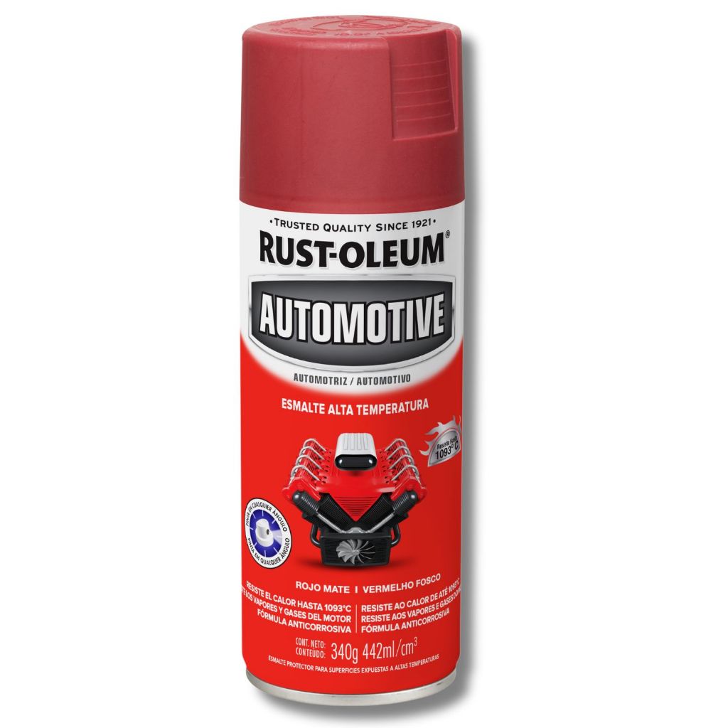 Spray Alta Temp Motor 1093°c Vermelho Fosco Rust Oleum - Home & Living