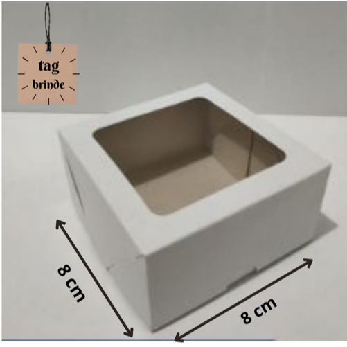 Caixa Visor 40 unid 8x8x4 Lembrancinhas, Doces, Sabonetes Branca- Embalagem com 40 unidades em Oferta na Shopee