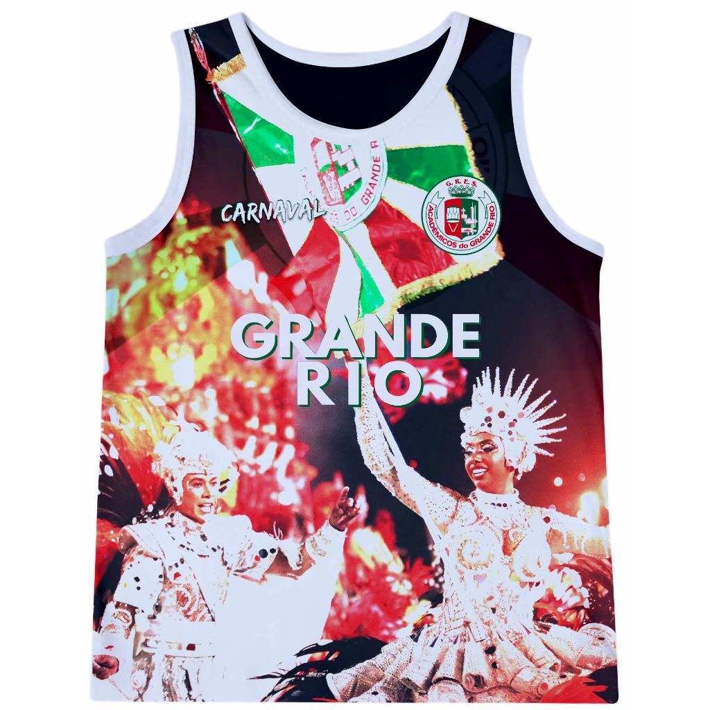 Camiseta Sem manga Abadá Poliéster - Carnaval Grande Rio em Oferta na Shopee