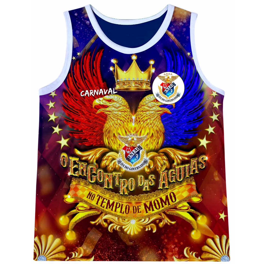 Camiseta Sem manga Abadá Poliéster - Carnaval União da Ilha do Governador em Oferta na Shopee