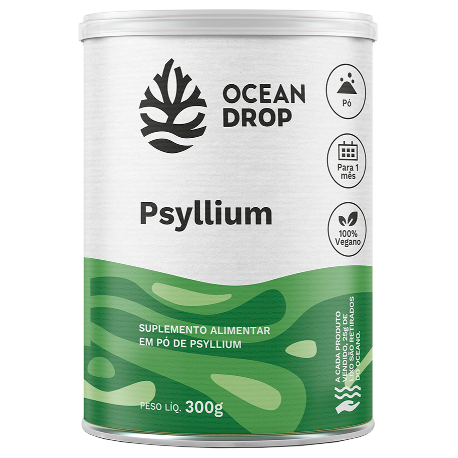Psyllium em Pó 300g 30 Doses - Ocean Drop em Oferta na Shopee