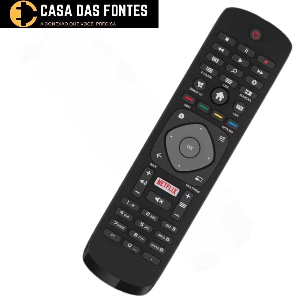 Kit com 10 Controle Remoto Tv Philips 4k Smart Netflix 8049