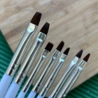 Kit Pinceis Tamanhos diferentes Para Unhas Maquiagem Artesanato