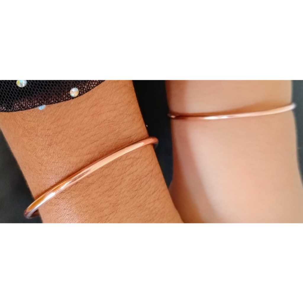 Kit 2 Pulseira Mãe e Filha de Cobre 100% Natural Feito a Mão em Oferta na Shopee