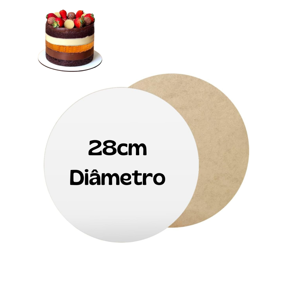 Kits Cake Board 28cm Tabuleiro Bolo Em Mdf 3mm 10/20/30 unidades em Oferta na Shopee