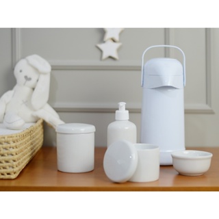kit Higiene Bebê Potes K020 Cotonete Algodão Prático Limpeza Pós Banho Porcelana MultiUso Térmica em Oferta na Shopee