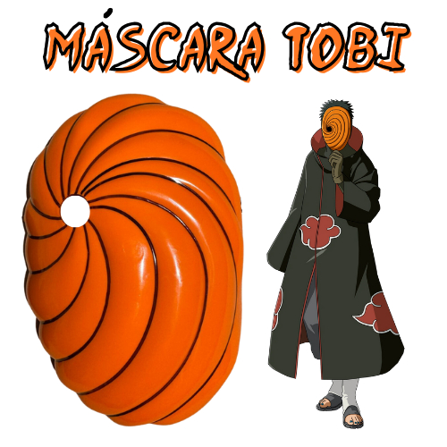 Máscara do Tobi Naruto em PVC ultra resistente em Oferta na Shopee