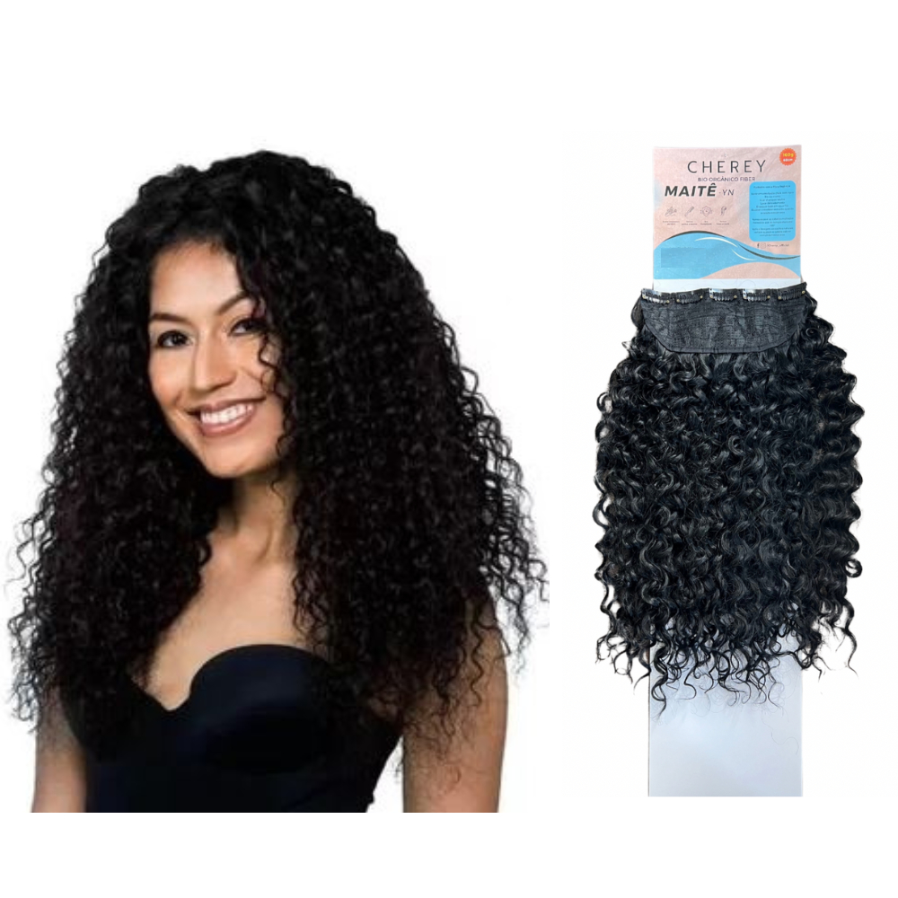 Cabelo Bio Orgânico Cacheado Tic Tac Idêntico Ao Cabelo Humano 60cm