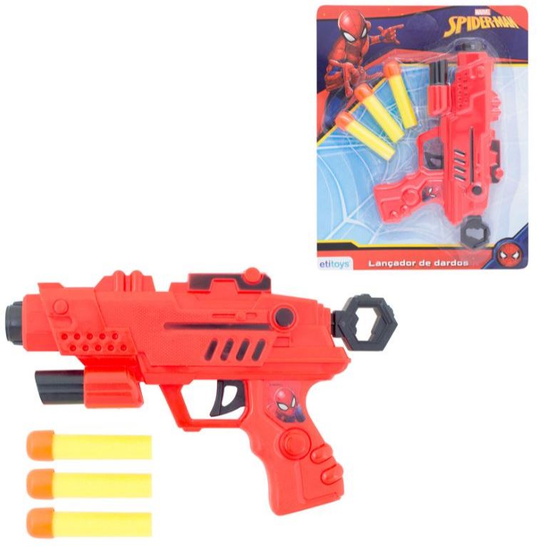 Brinquedo Infantil Lança Dardos Arma Estilo Nerf Homem Aranha Heroi Spider Man Promoçao Presente