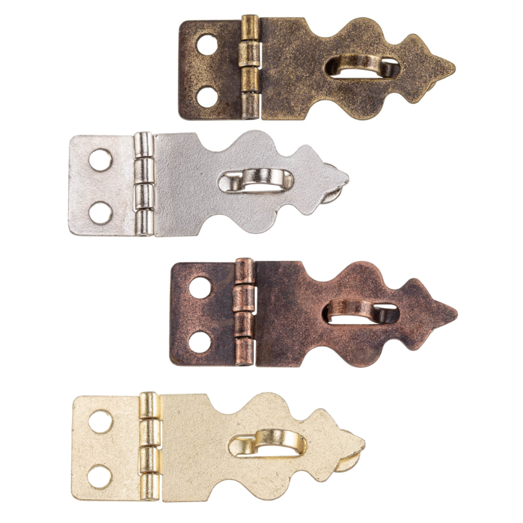 Fecho Porta Cadeado Pequeno Colonial 2 Peças Decoração Caixas Mdf + Parafusos Artesanato