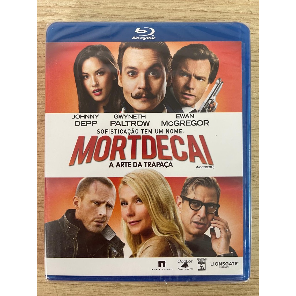 Blu-Ray Mortdecai A Arte da Trapaça - Johnny deep - Gwyneth Paltrow - Lacrado