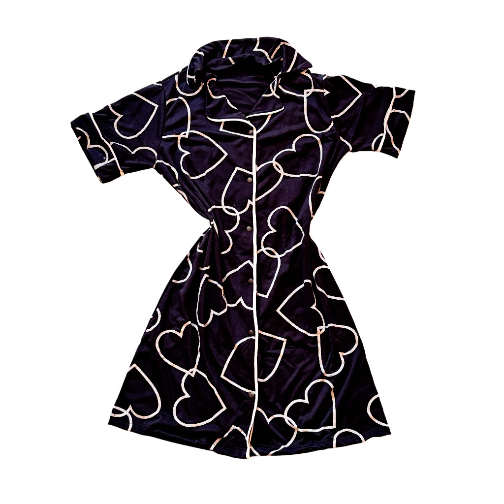 camisola americana blogueira manga curta aberta amamentação pijama  com botões malha em Oferta na Shopee