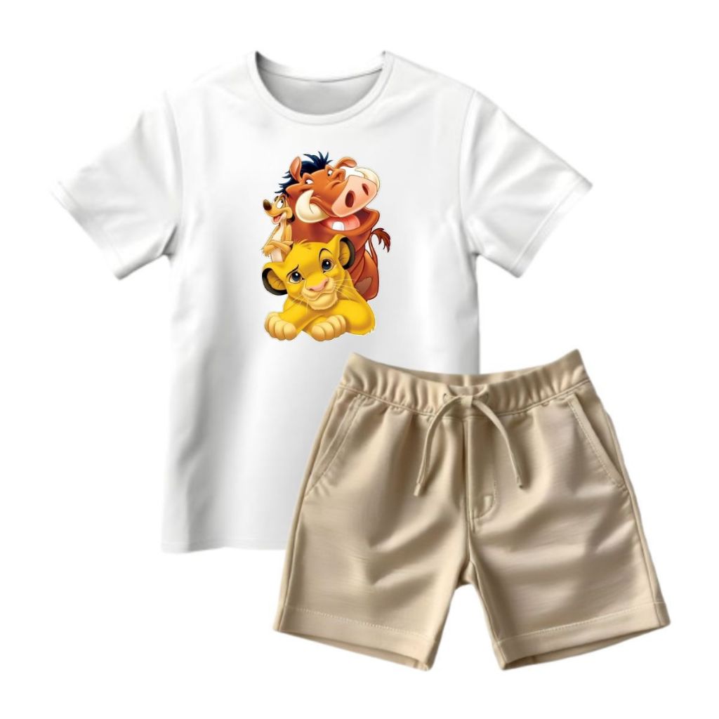Conjunto Infantil Masculino Rei Leão Básico Estiloso Festa