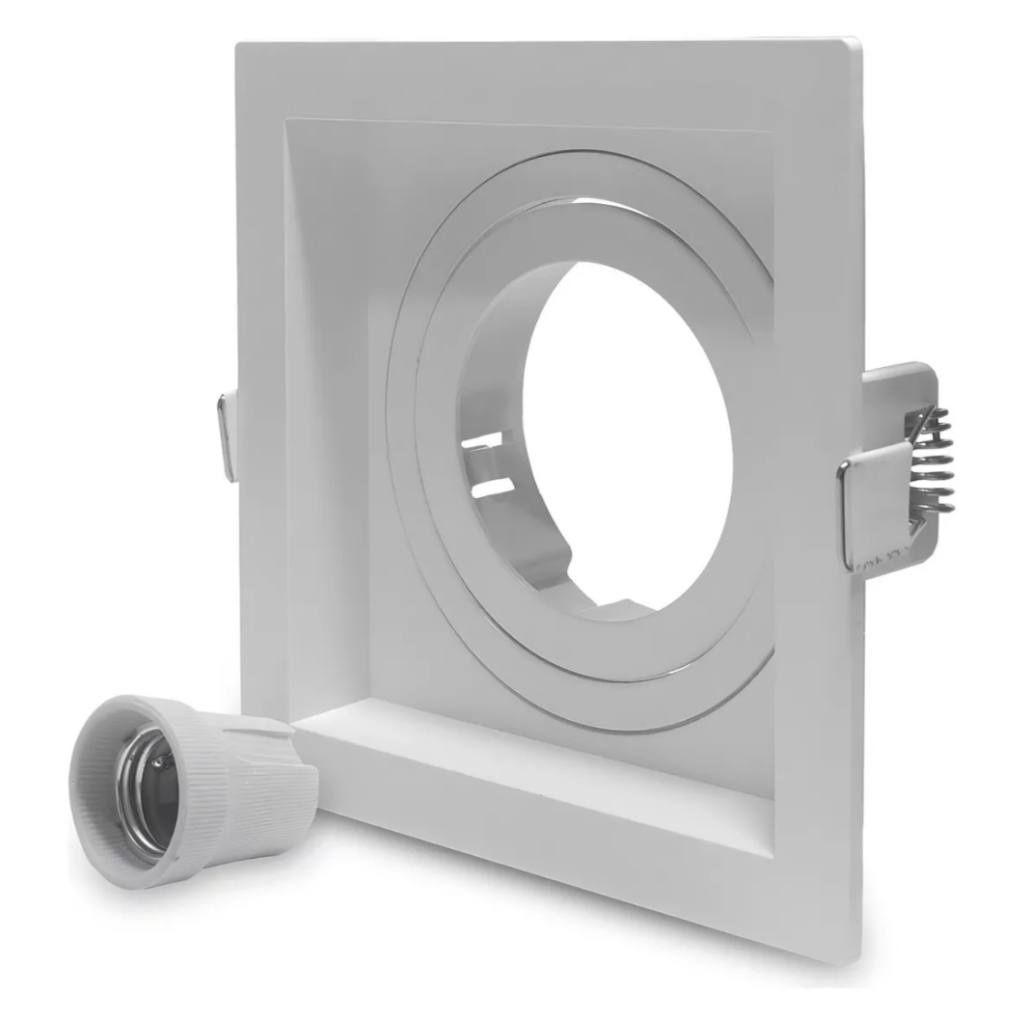 Spot Embutido Recuado PAR 20 Direcionável 13 x 13 x 3,5cm branco ou preto