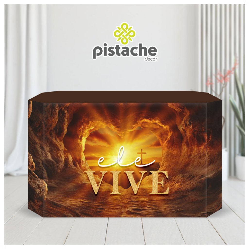 Detalhes do Toalha Capa de Mesa Decorativa Páscoa Sublimado Em Tecido Veste Fácil - MSA-131