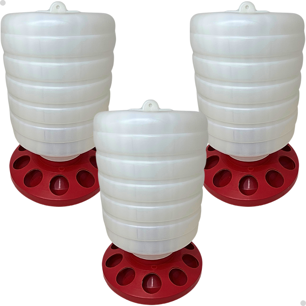Kit 3 Comedouro Automático Aves Galinhas Galos Grande 5kg