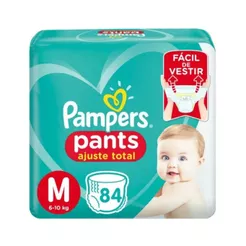 Fralda Infantil Pampers Pants Ajuste Total M Com 84 Unidades