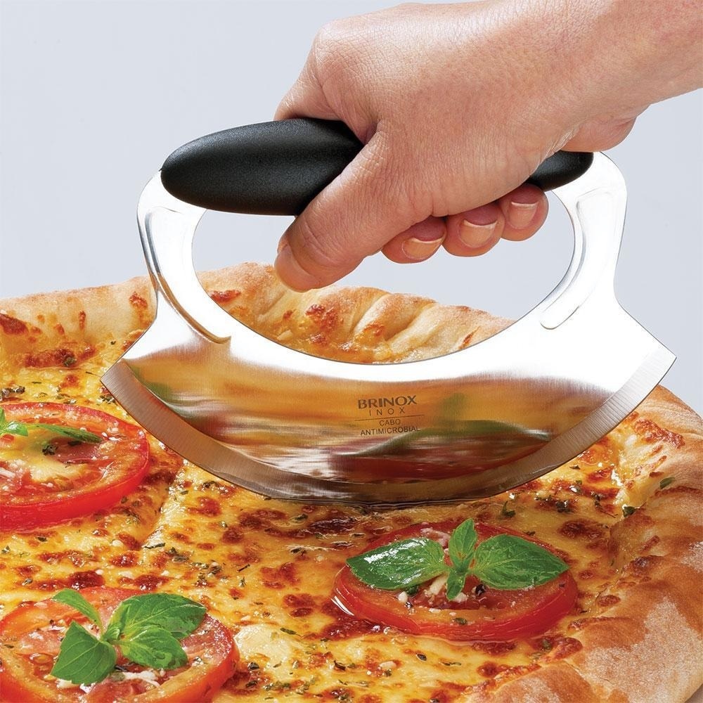 Cortador De Pizza Massa Brinox Inox Precision Plus Temperos Legumes Cozinha 16,5cm Profissional