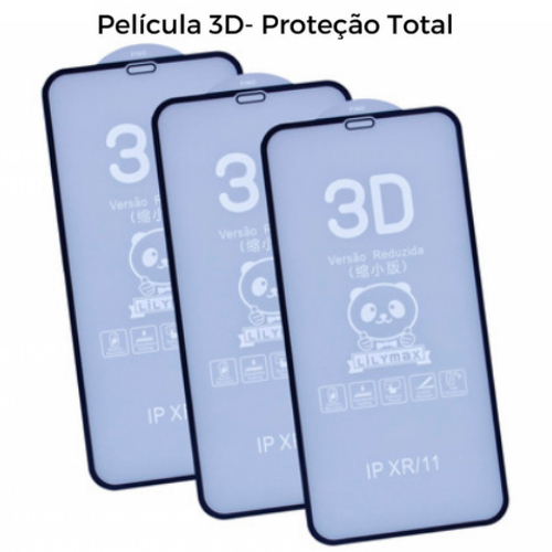 Película de Vidro 3D/9D Transparente para iPhone XR 11 12 13 14 15 16 Pró e Max - Ultra Proteção em Oferta na Shopee