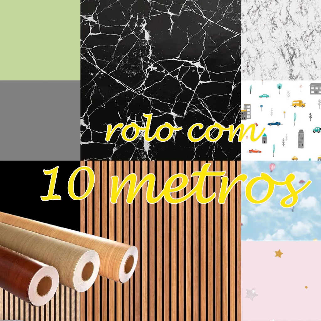 Papel De Parede 5 Metros/10 Metros Auto Adesivo Rapido e Simples