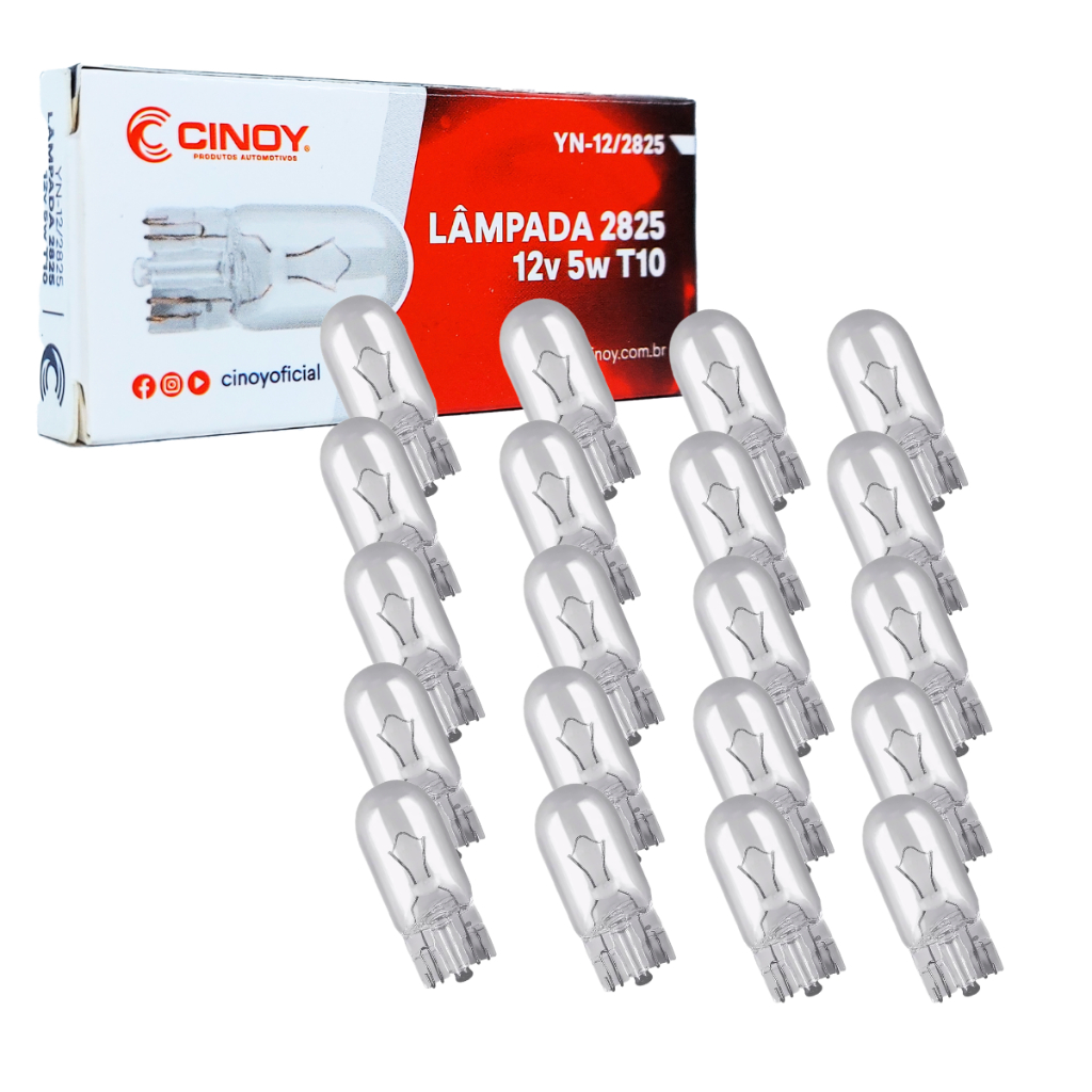 Atacado Lampada Pingão Esmagada T10 12v 5w 20 Unidades em Oferta na Shopee