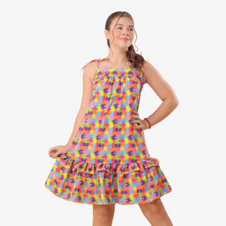 Vestido Infantil Juvenil Lala Alçinha Estampado Autismo Moda Casual Luxo 1 a 14 Anos em Oferta na Shopee