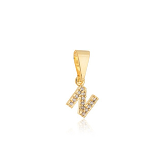 Pingente Letra Inicial Zircônias Feminino Ouro 18k Ou Prata 925 em Oferta na Shopee