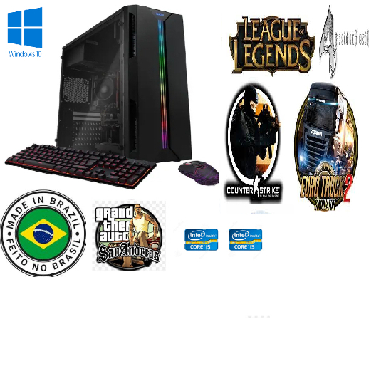 cpu gamer i5 16g ssd128+hd500 Video 2gb roda programas autocad nfs lol cs et2 mine Roblox Free Fire