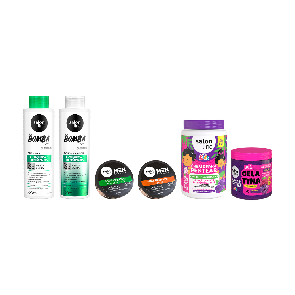 Kit Pais e Filhos com Men Essence + Kit Kids Finalização de UVA em Oferta na Shopee