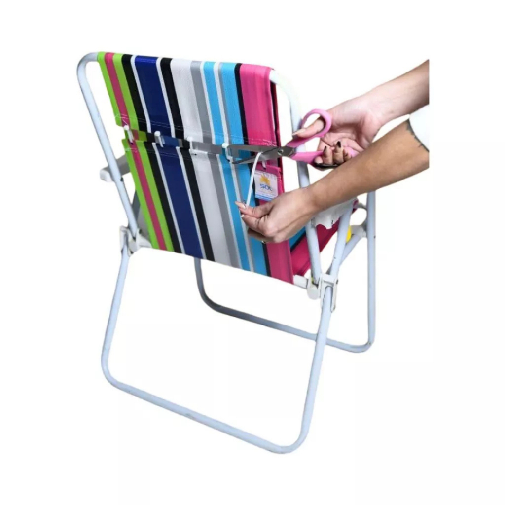 Refil Tela Tecido Nylon para Cadeira de Praia Alta Estampada Escolha a Cor Kits — imagem 2 de 2