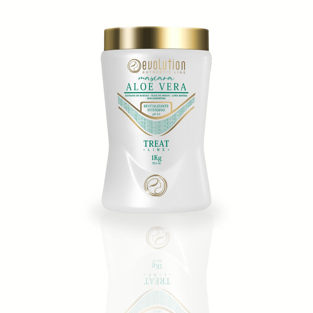 Evolution, Mascara Aloe Vera  Hidrata Os Fios Secos, Reduz Queda De Cabelo, Nutre os cabelos