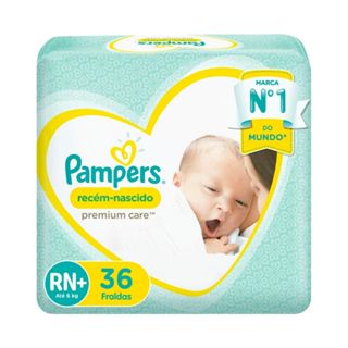 Fralda Infantil Pampers Premium Care Recém-Nascido Com 36 Unidades em Oferta na Shopee