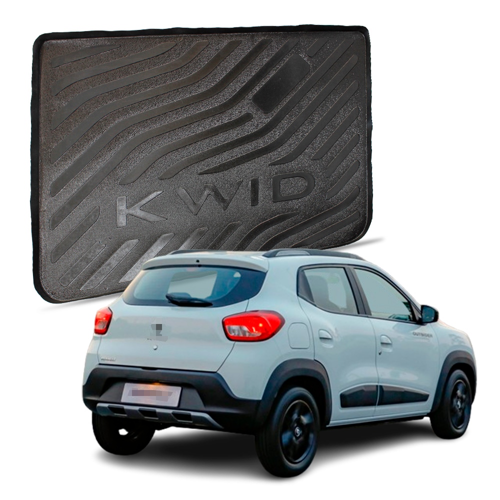 Tapete Bandeja para Renault Kwid 2017 a 2026 Protetor de Porta Malas Carro com Bordas de Segurança