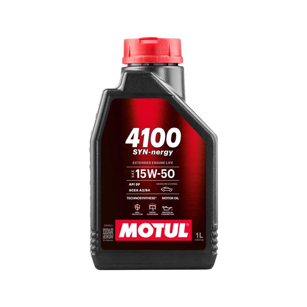 Óleo Lubrificante Motul 4100 SYN-nergy SPEC 15W50 Semissintético Technosynthese 1 Litro