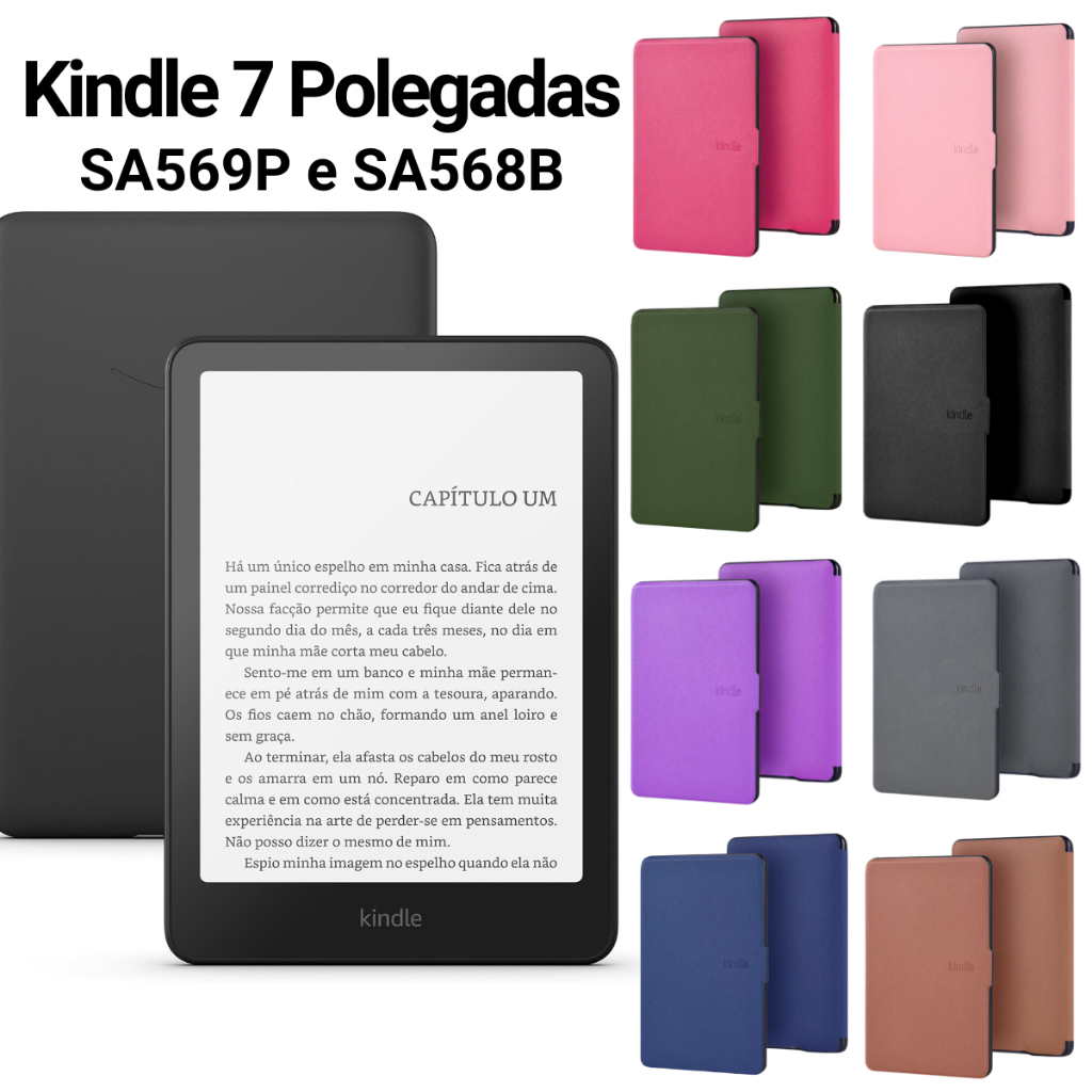 Capa Case Protetora Magnética Para Kindle Paperwhite 2024 12° Geração 7 Polegadas Sa569cp Sa568b