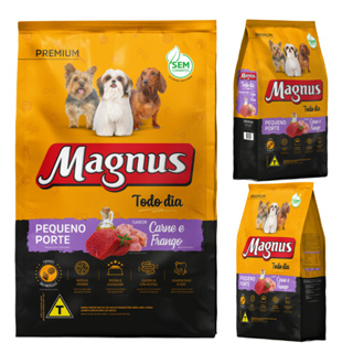 Ração Magnus Cães Adultos Pequeno Porte Sabor Carne e Frango 15kg em Oferta na Shopee